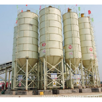 Portable HZS50 Concrete Mixer Plant With Cement Silo